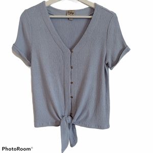 Como Vintage Short Sleeve VNeck Front Tie PM